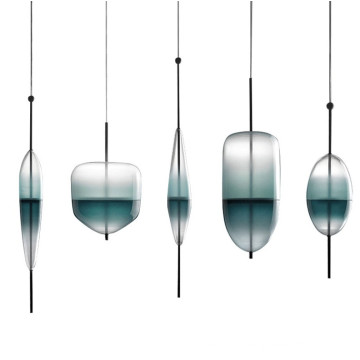Lampe à suspension de restaurant de luminaire en verre nordique givré moderne